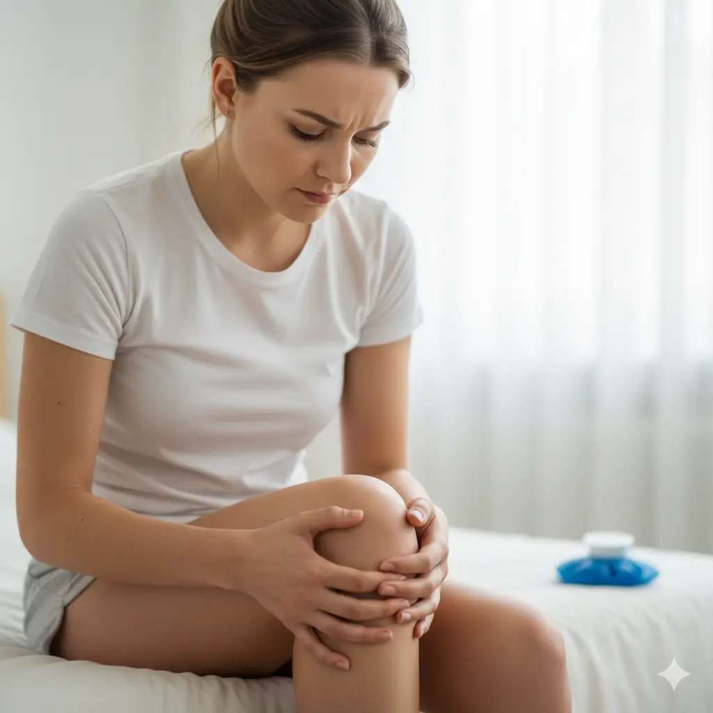 lesión de rodilla leve inicialmente con reposo