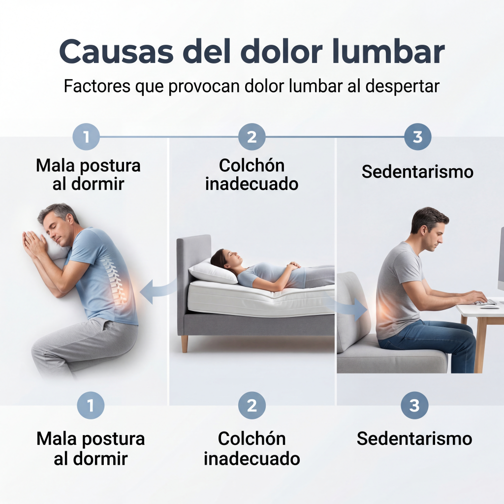 causas dolor espalda baja al despertar