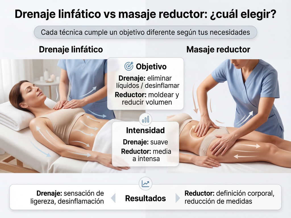 diferencia drenaje linfatico vs masaje reductor