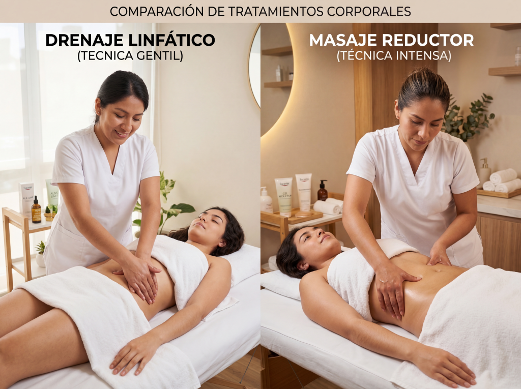 drenaje linfatico vs masaje reductor diferencias