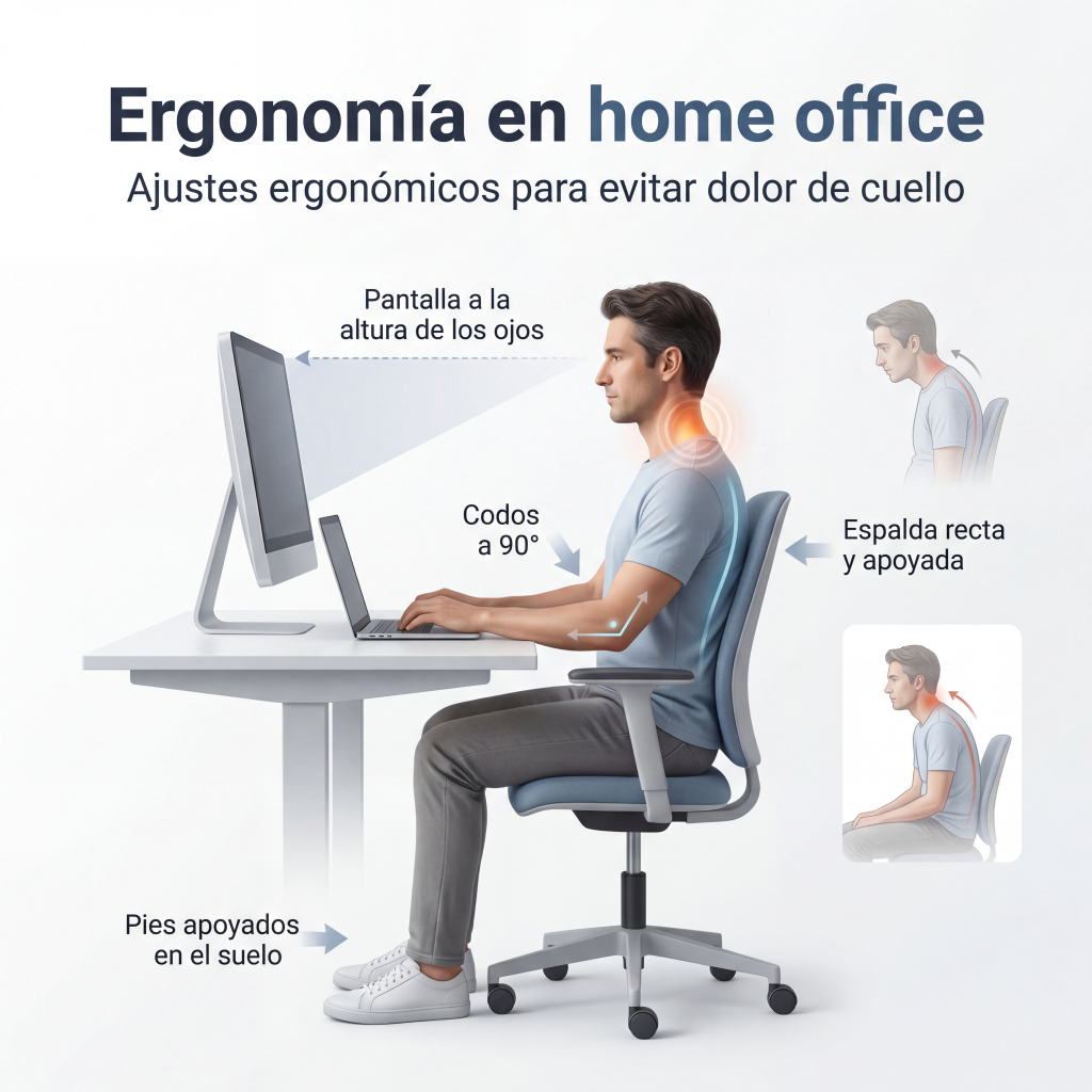 habitos evitar dolor cuello home office