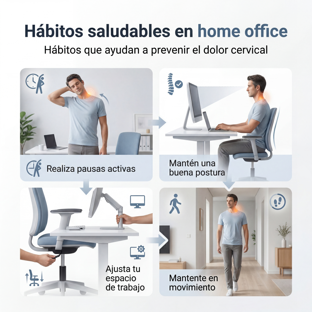 habitos evitar dolor cuello home office