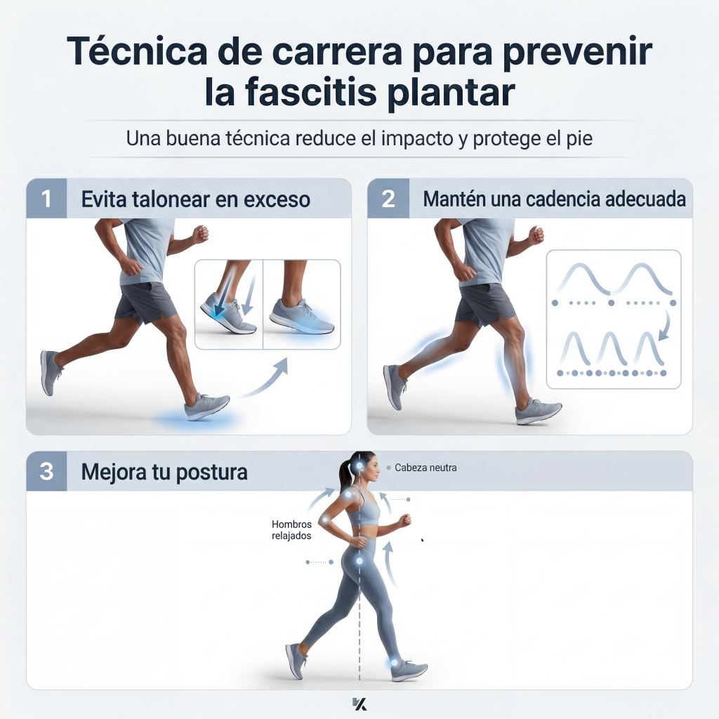 tecnica de carrera prevenir fascitis plantar running