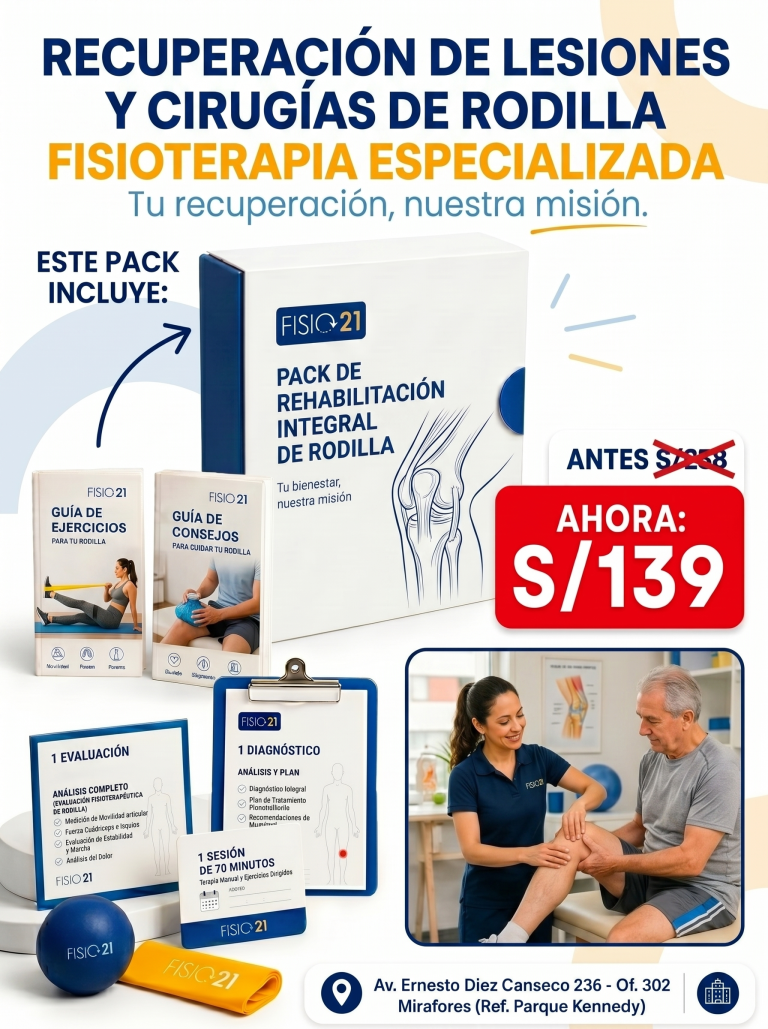 Pack de tratamiento para dolor de rodilla Fisio21