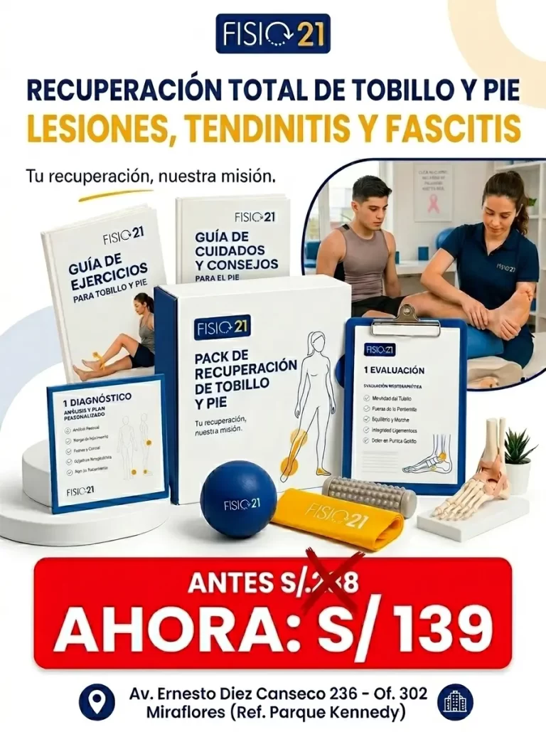 Pack de tratamiento para dolor de tobillo y pie Fisio21