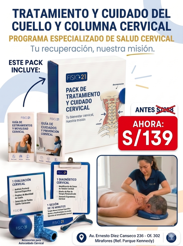 Pack de tratamiento para dolor de cuello y cervical Fisio21
